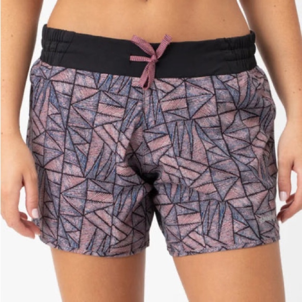 Patagonia Nine Trails Geometric Design Shorts Lined Sz Small Tennis